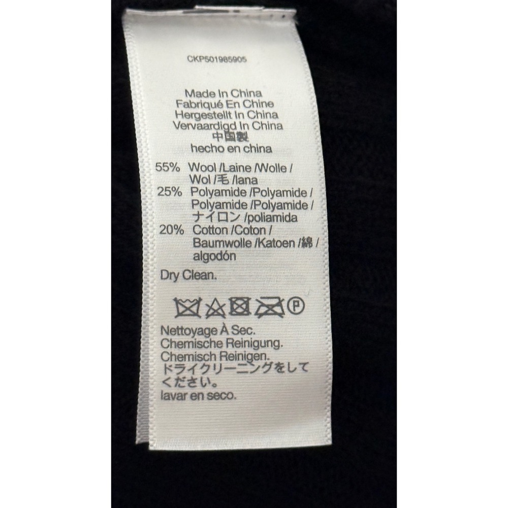 Madewell Wool Blend Ribbed Mock Neck Cropped Sweater Black XXL NM625 - Picture 4 of 6